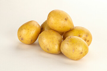 Raw young baby potato heap