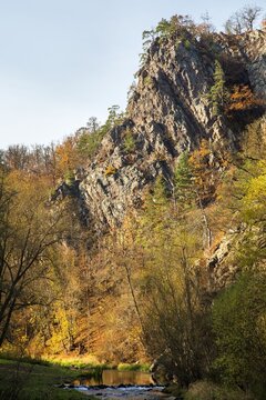 ketkovak or Levnov and oslava river in autumn