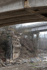 road viaduct damaged