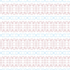 Pastels Snowflakes Fair Isle Seamless Pattern Design