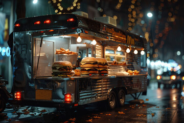 Retro vintage food truck for sale fast street food