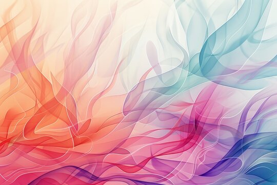 abstract background with colored wavy lines in the form of waves. abstract background for Stress Awareness Month	