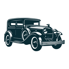 vintage car  vector illustration 