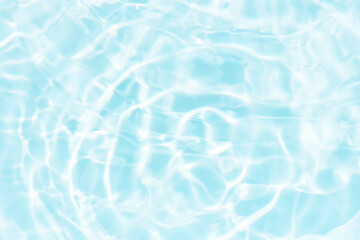 Blue water surface texture with ripples, splashes, and bubbles. Abstract summer banner background...
