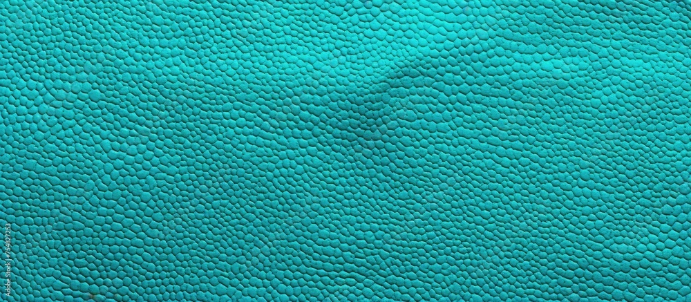 Poster this close-up depicts the intricate details of a blue leather texture, showcasing its smooth surface