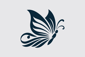 editable butterfly logo for feminine company very elegant logo