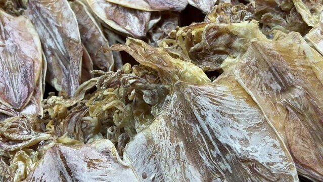 Dried squid at Han market of Da Nang city, Vietnam.