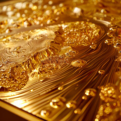 Gleaming Gold Plated Elegance for Exquisite Restaurant Websites created with Generative AI technology