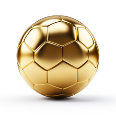 golden soccer ball on white background --v 5.2
 сreated with Generative Ai