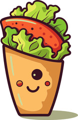 Tempting Burrito Vector Illustration with Melted Cheese