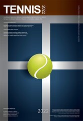Tennis Championship Poster Vector Illustration
