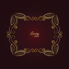 Vector Flower Decorative Gold Frames And luxury Floral frame