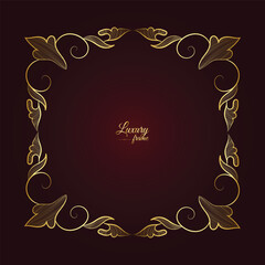 Vector Flower Decorative Gold Frames And luxury Floral frame