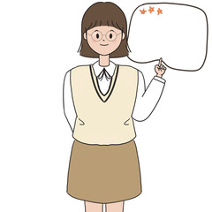 교복 학생 중학생 고등학생 일러스트