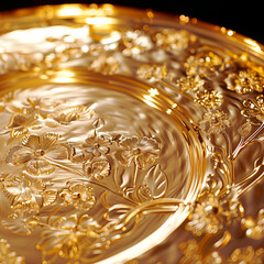 Sparkling Gold Platter A Glittering Collection of Stunning Images created with Generative AI technology