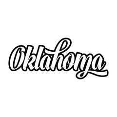 Oklahoma text effect vector. Editable college t-shirt design printable text effect vector	