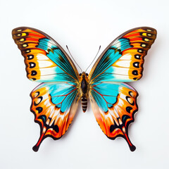 Fototapeta premium photo bright butterfly on a white background сreated with Generative Ai