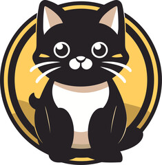 Purrfectly Poised Elegant Cat Logo Vector Design