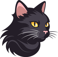 Royal Feline Icon Regal Vector Illustration of a Cat Logo