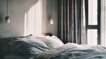Modern Chandelier in Minimalist Bedroom Decor