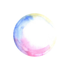 Watercolor soap bubble isolated