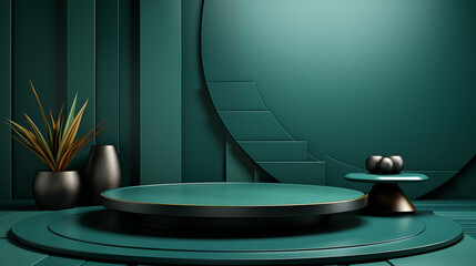 Realistic 3d background with podium. Abstract minimal scene mockup products display. Stage showcase
