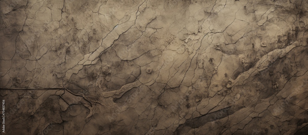 Aufkleber a close-up view of a textured stone wall, showcasing the intricate patterns and details of the black