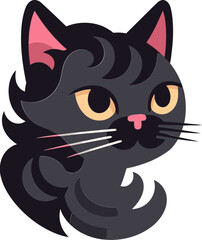 Whiskered Wonder Detailed Vector Illustration of a Cat Logo
