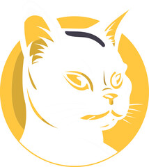 Regal Cat Royalty Exquisite Vector Illustration of a Cat Logo