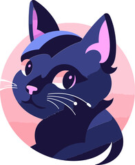 Purrfectly Poised Elegant Cat Logo Vector Design