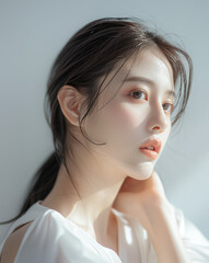 아시아인 뷰티 메이크업 모델