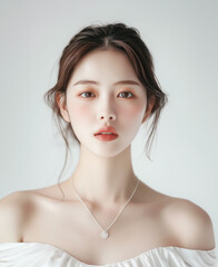 아시아인 뷰티 메이크업 모델