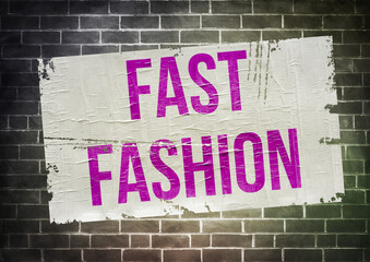Fast Fashion - poster message