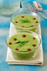 Gazpacho with melon and tarragon.