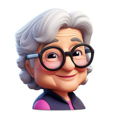 Memoji beautiful grandma сreated with Generative Ai