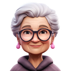 Memoji beautiful grandma сreated with Generative Ai