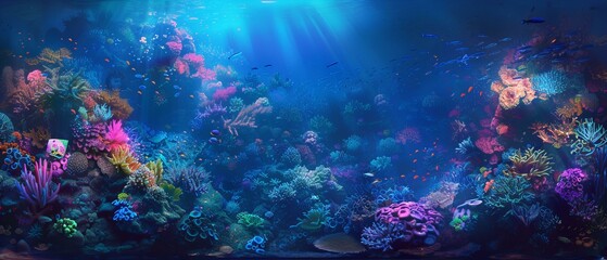 Fototapeta na wymiar underwater scene with bubbles