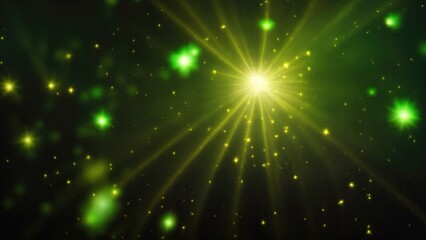 Fototapeta premium Black light burst, abstract beautiful rays of lights on a dark Green background with the color of yellow, golden sparkling backdrop, and blur bokeh