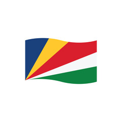 seychelles flag icon vector