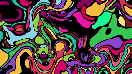 Colorful Abstract groovy background animation video