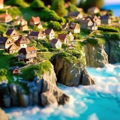 waterfall in the city