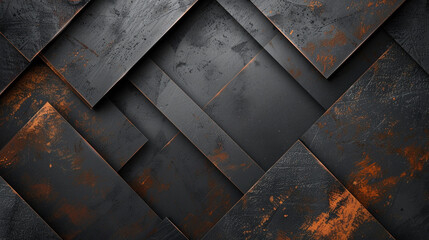 Black and Rust abstract shape background presentation design. PowerPoint and Business background. - obrazy, fototapety, plakaty