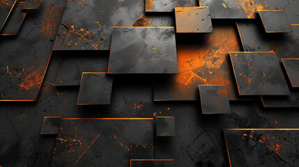 Black and Rust abstract shape background presentation design. PowerPoint and Business background.