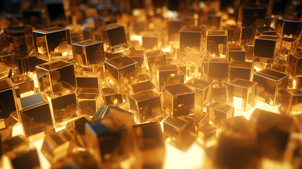 Fototapeta premium Crystal abstract background with bokeh effect