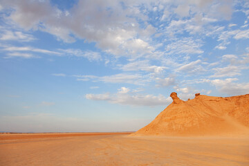Beautiful landscape at Ong Jmal in Eriguet dunes, Chott el-Gharsa, Tunisia - 754850407