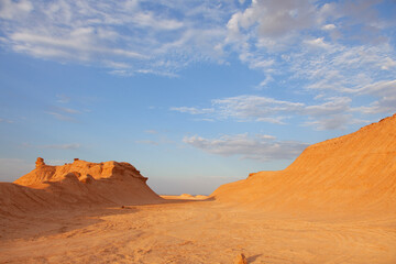Beautiful landscape at Ong Jmal in Eriguet dunes, Chott el-Gharsa, Tunisia - 754850408