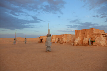 Set for the Star Wars movie still stands in the Tunisian desert - 754850477