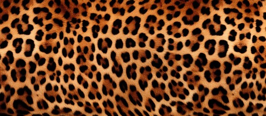A cheetah print pattern is displayed in sharp contrast with shades of brown and black. The...