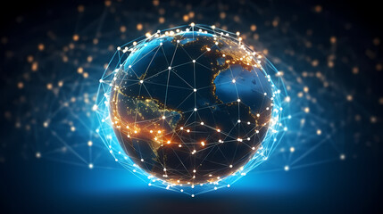 Global International Connection Information Exchange Blockchain Cryptocurrency