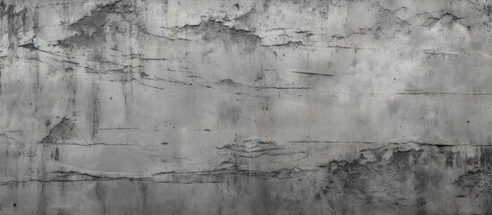 This black and white photograph depicts a concrete wall with a textured surface. The wall appears...
